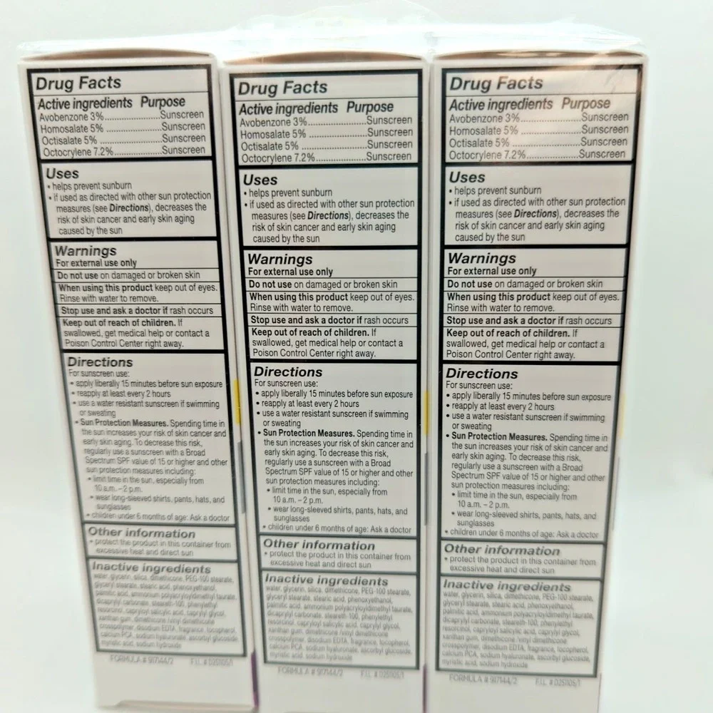 Pack Of 3 L'Oreal Paris Wrinkle Expert .Spf 30 Age Defense UV Lotion. Calcum 55+